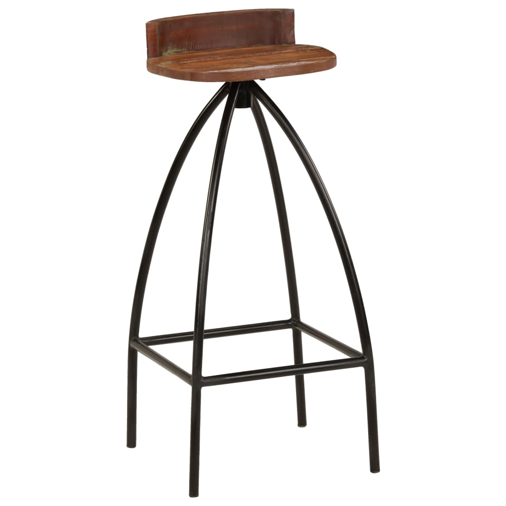 Tabourets de bar lot de 2 bois de récupération massif - XIOS