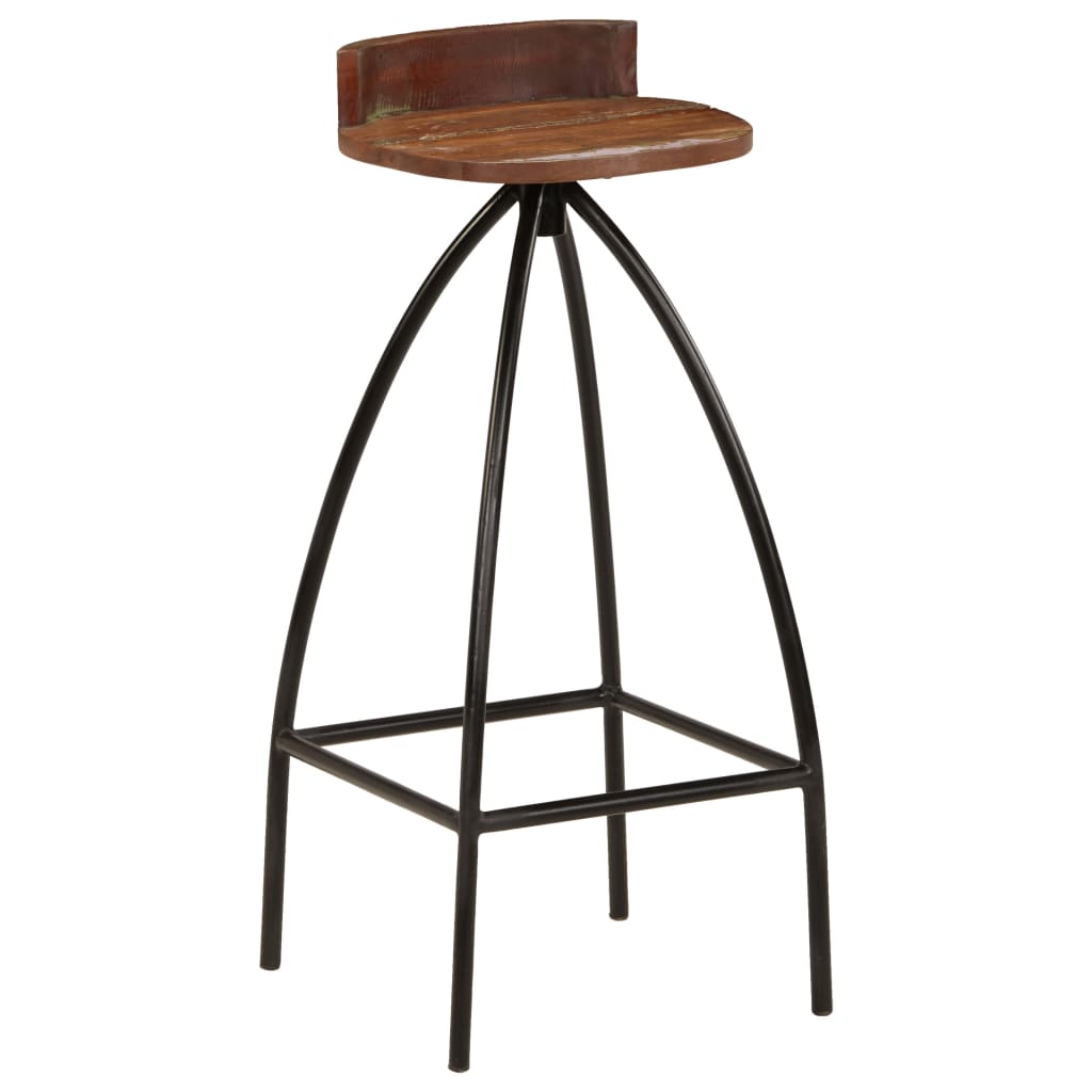 Tabourets de bar lot de 2 bois de récupération massif - XIOS