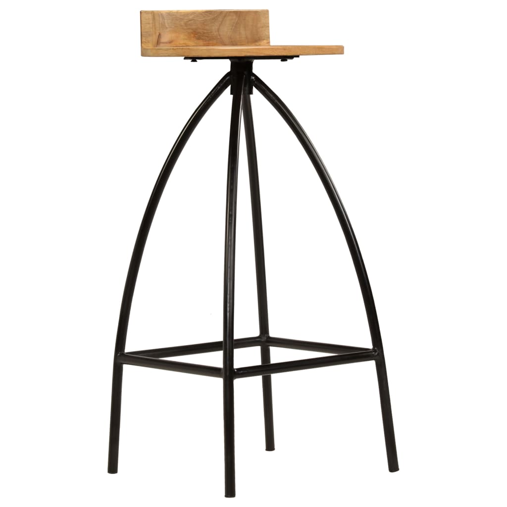 Chaises de bar lot de 2 bois de manguier solide - XIOS