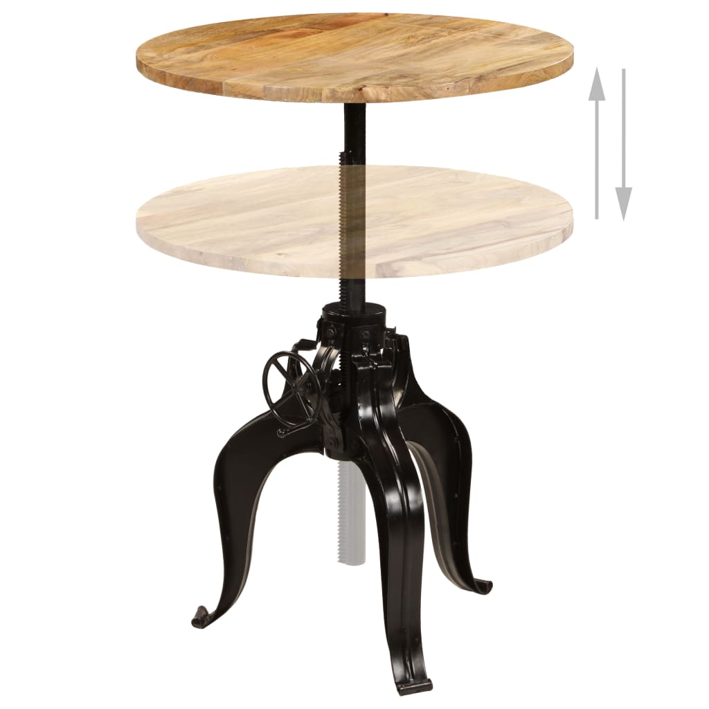 Table de bar Bois de manguier massif 75x(76-110) cm - XIOS