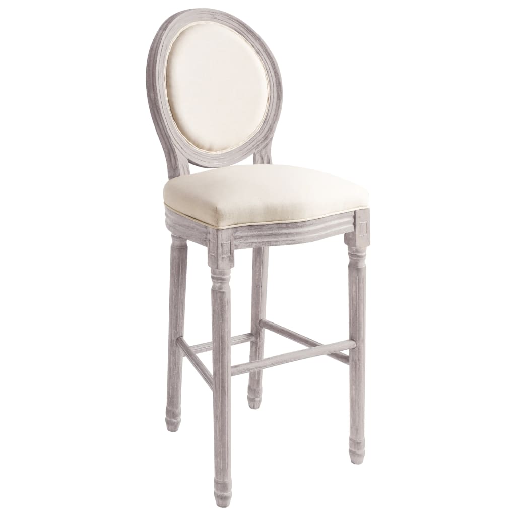 Tabourets de bar lot de 2 blanc lin - XIOS