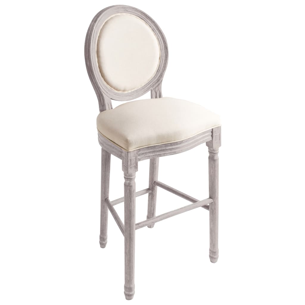 Tabourets de bar lot de 2 blanc lin - XIOS
