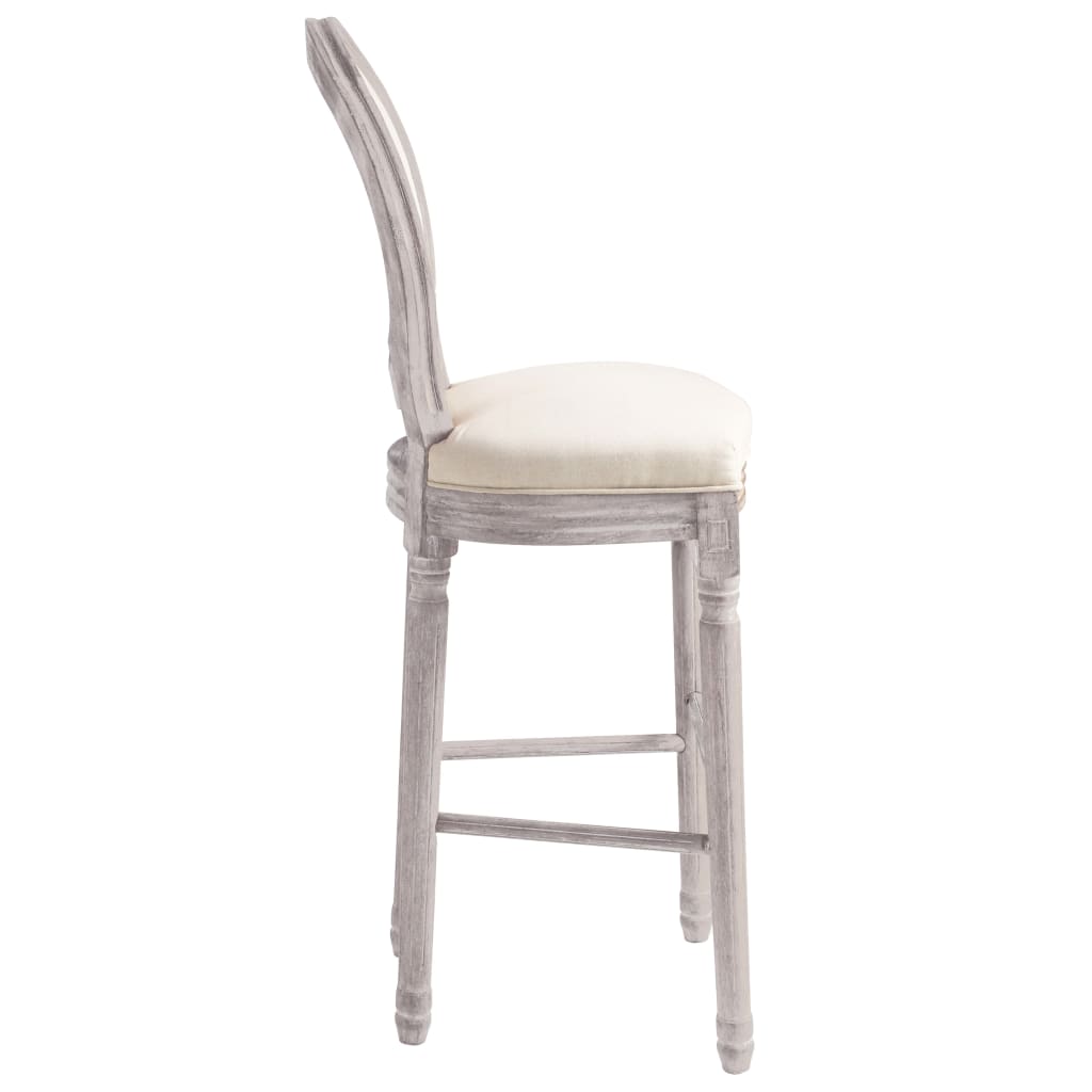 Tabourets de bar lot de 2 blanc lin - XIOS