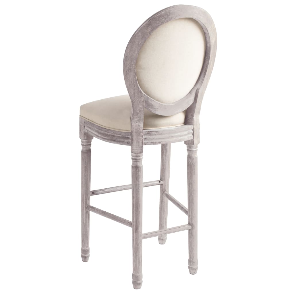 Tabourets de bar lot de 2 blanc lin - XIOS