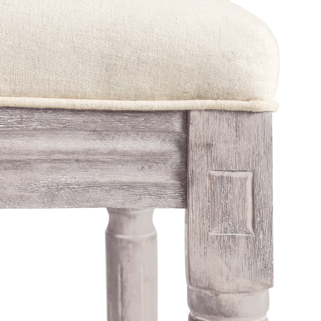 Tabourets de bar lot de 2 blanc lin - XIOS