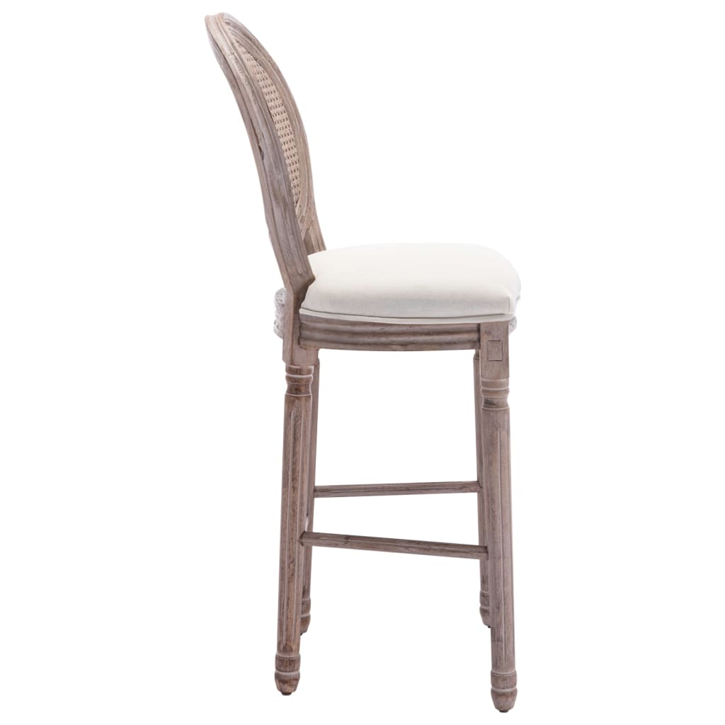 Tabourets de bar lot de 2 blanc lin - XIOS