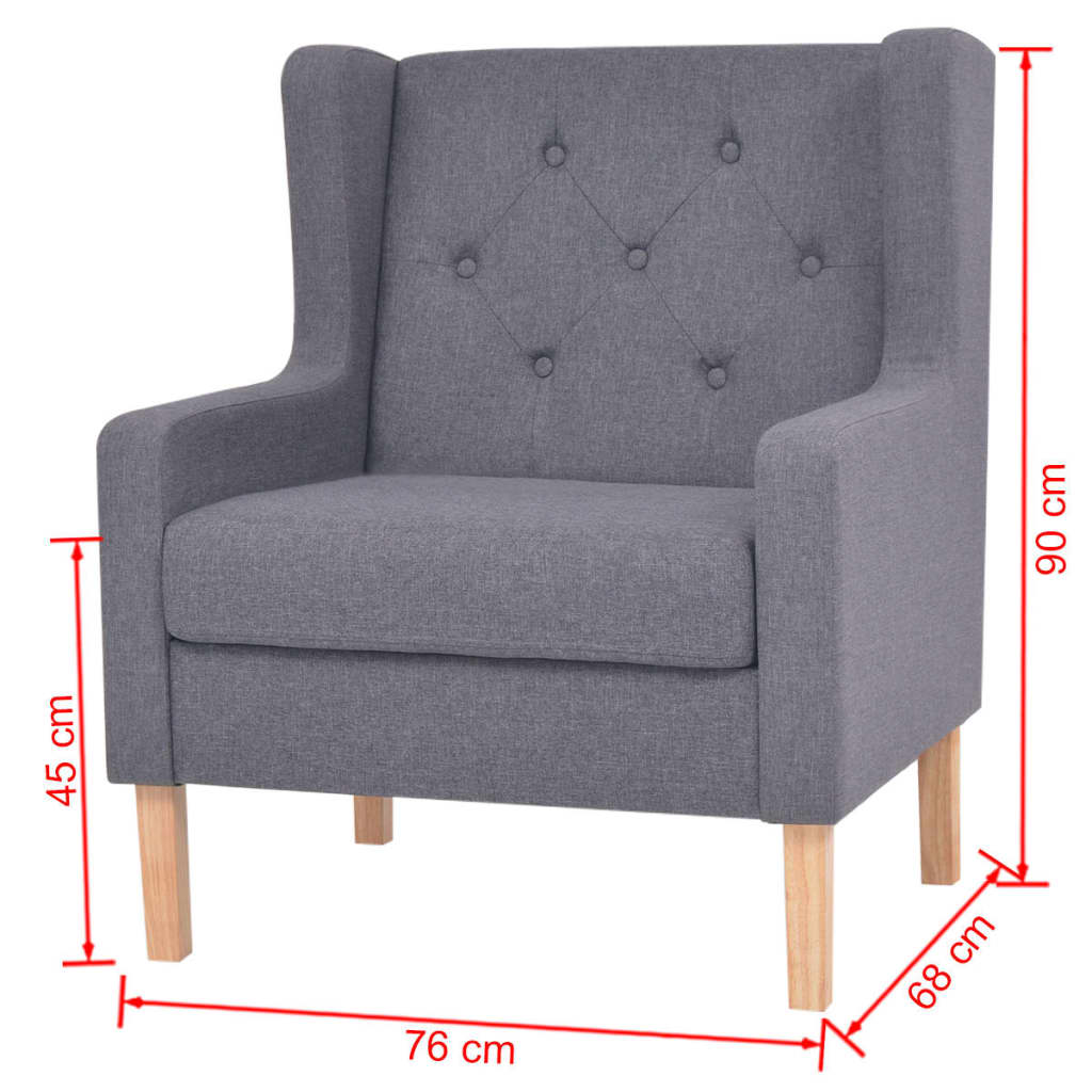 Fauteuil gris tissu - XIOS