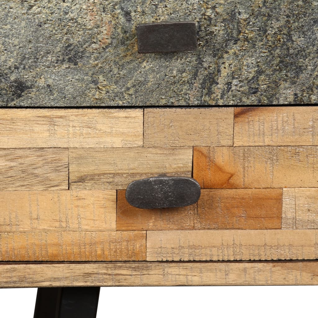 Bureau Teck de récupération massif 110 x 50 x 76 cm - XIOS