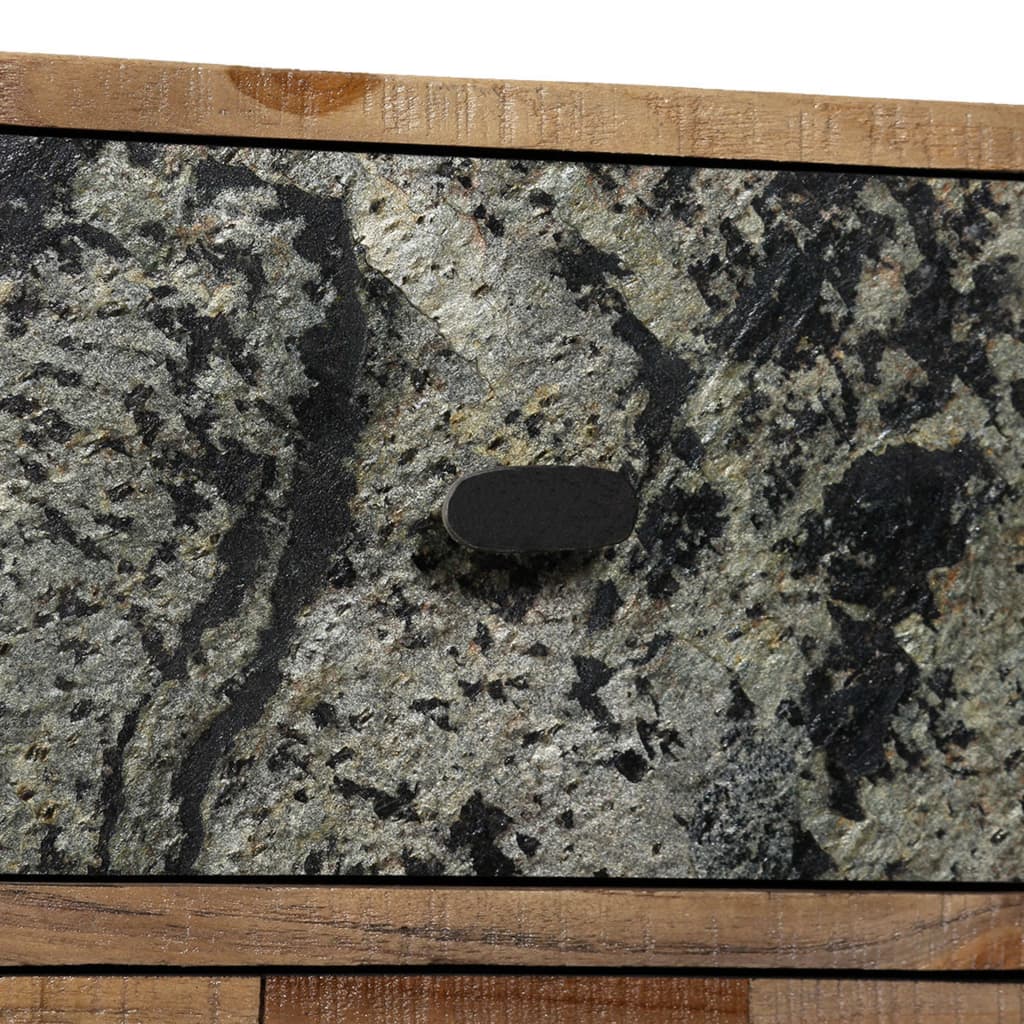 Armoire latérale avec 6 tiroirs Teck massif de récupération - XIOS