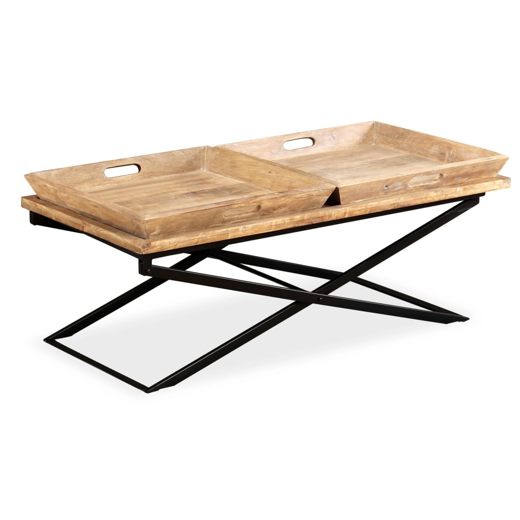 Table basse Bois de manguier massif 110x55x42 cm Tables basses vidaXL