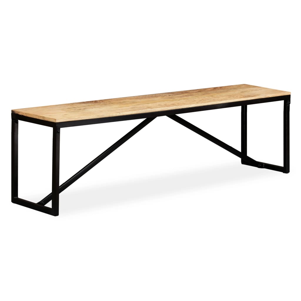 Banc Bois de manguier massif 160x35x45 cm - XIOS