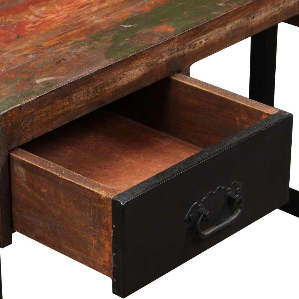 Bureau avec 2 tiroirs Bois de récupération massif 120x50x76 cm - XIOS