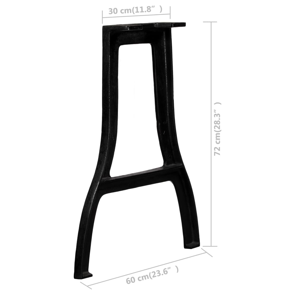 Pied de table de salle à manger 2 pcs Cadre en A Fonte - XIOS