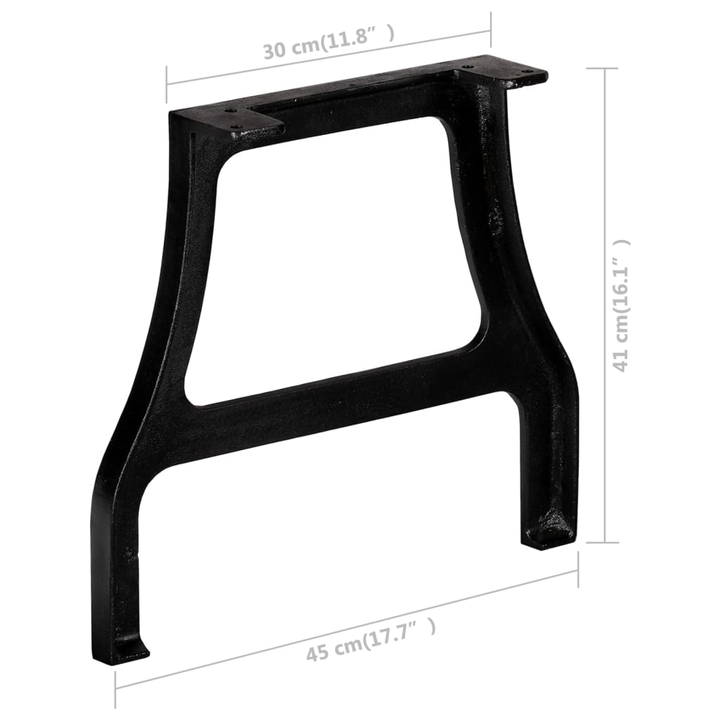 Pied de table basse 2 pcs Cadre en A Fonte - XIOS