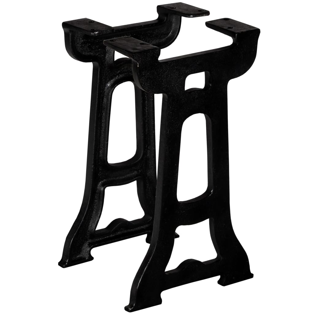 Pied de banc 2 pcs Cadre en Y Fonte Pieds de table vidaXL