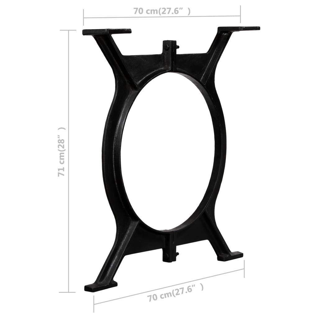 Pied de table de salle à manger 2 pcs Cadre en O Fonte - XIOS
