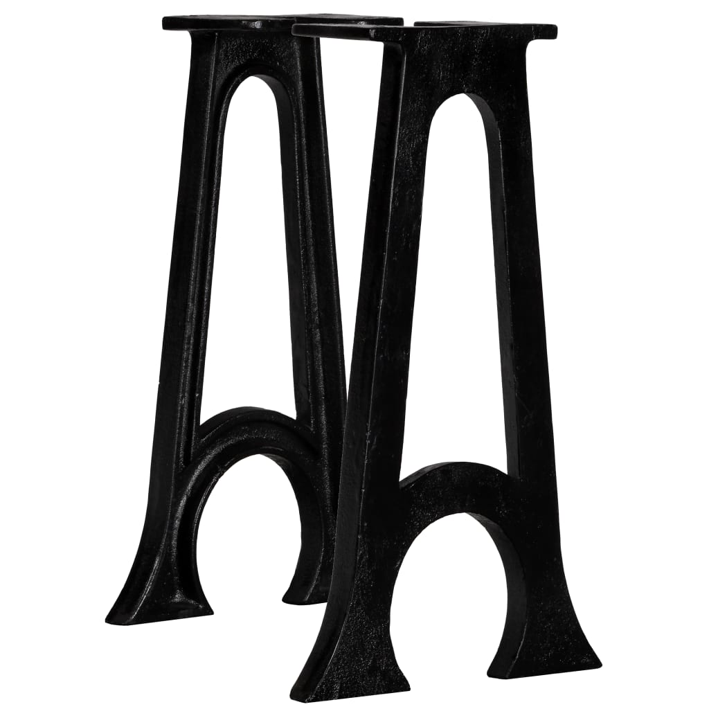 Pied de banc 2 pcs Base voûtée Cadre en A Fonte Pieds de table vidaXL