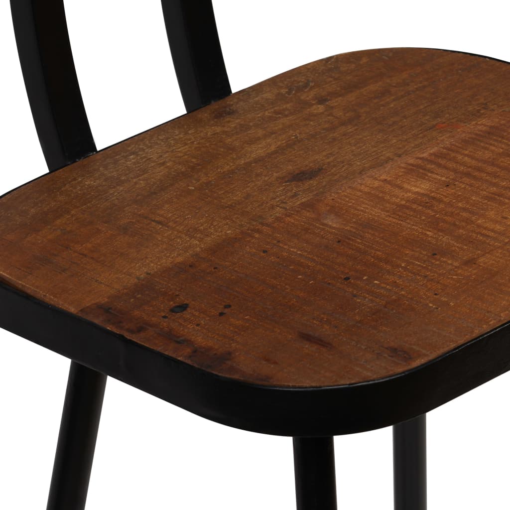 Tabourets de bar lot de 4 bois massif de récupération - XIOS