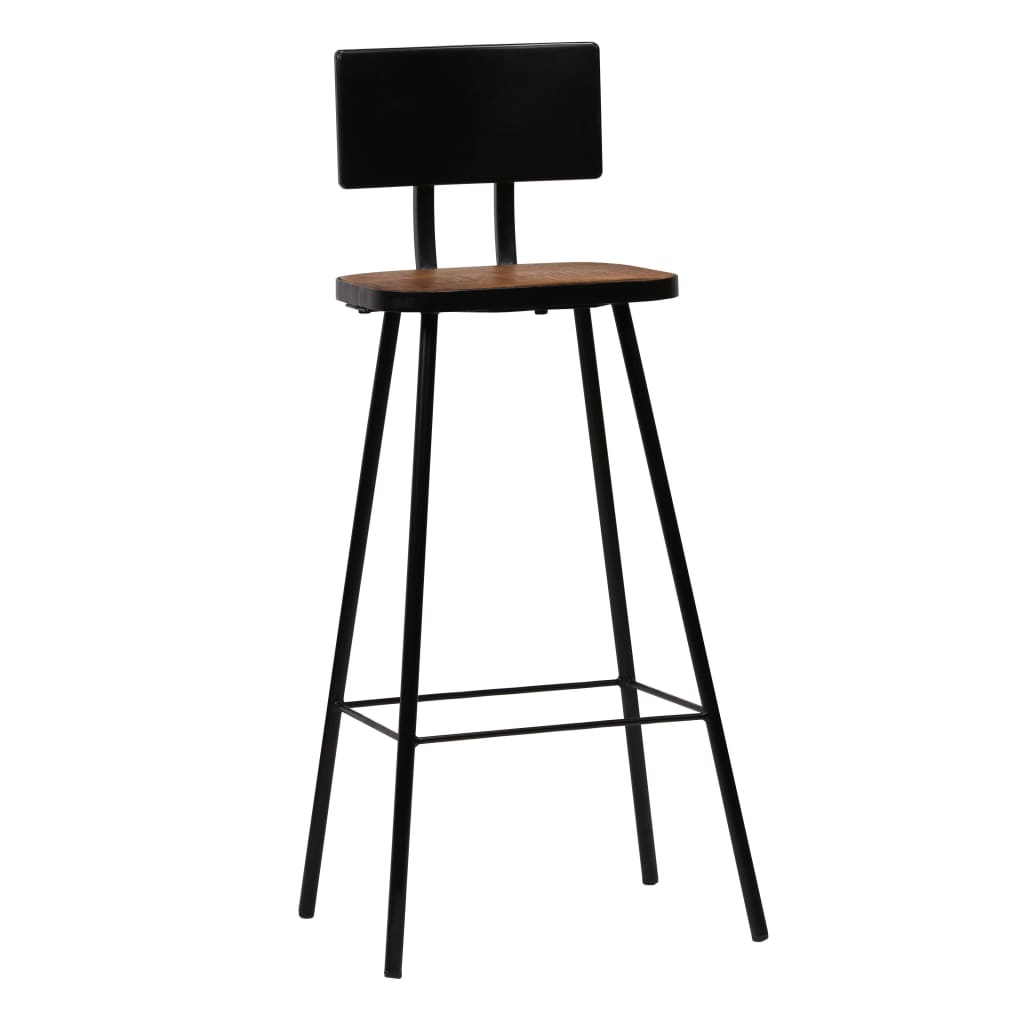 Tabourets de bar lot de 4 bois massif de récupération - XIOS