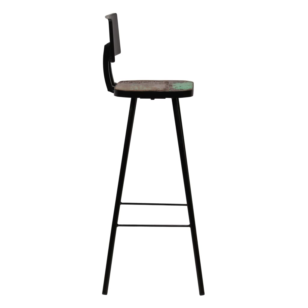 Tabourets de bar lot de 2 bois massif de récupération - XIOS