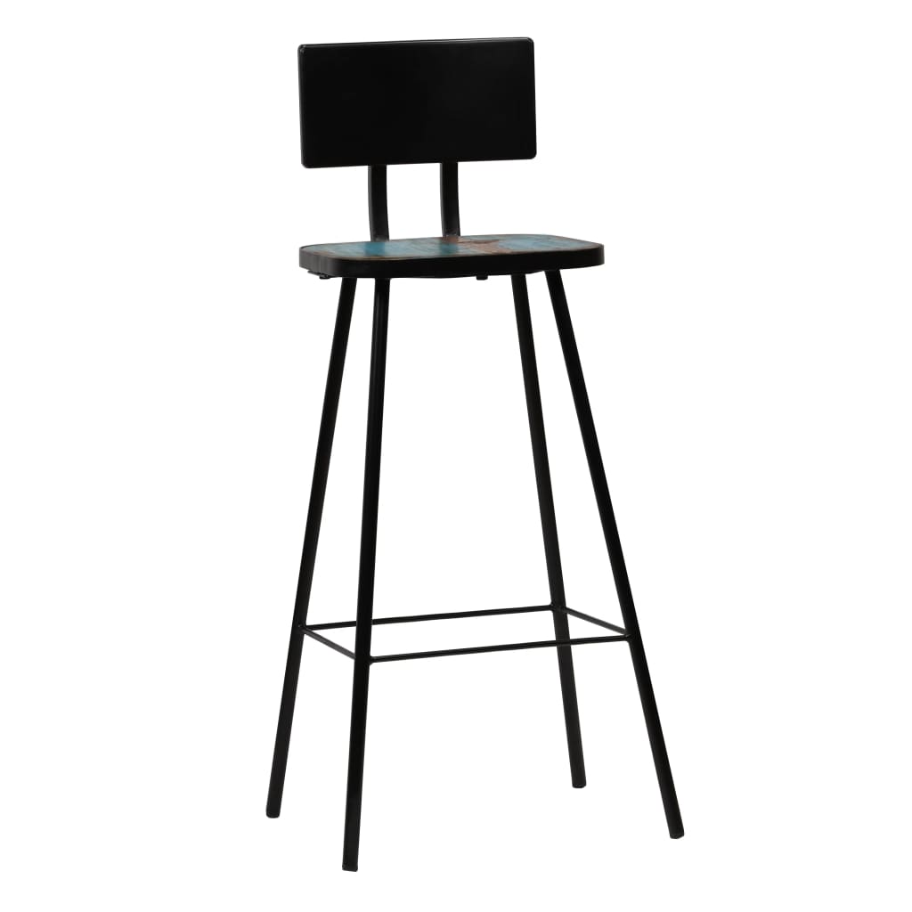 Tabourets de bar lot de 2 bois massif de récupération - XIOS