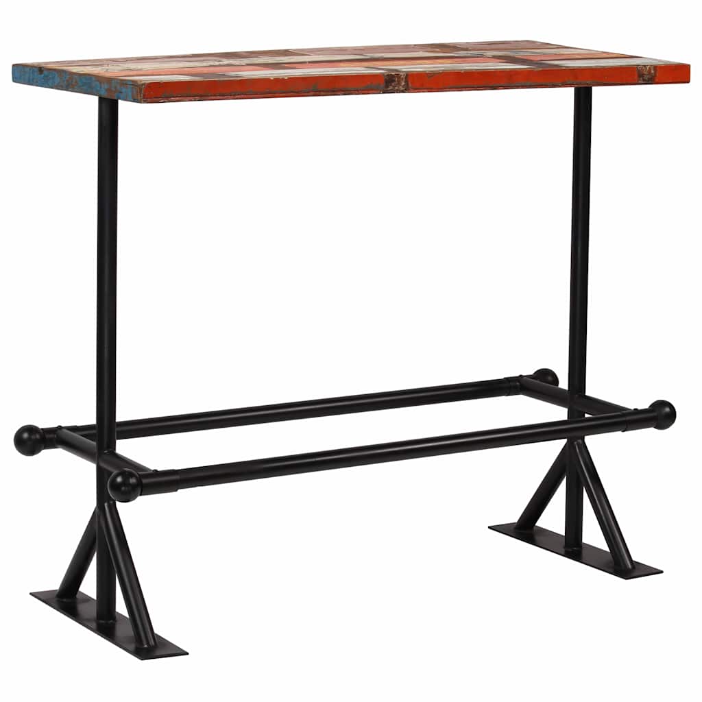 Mobilier de bar 5 pcs Bois de récupération massif Multicolore