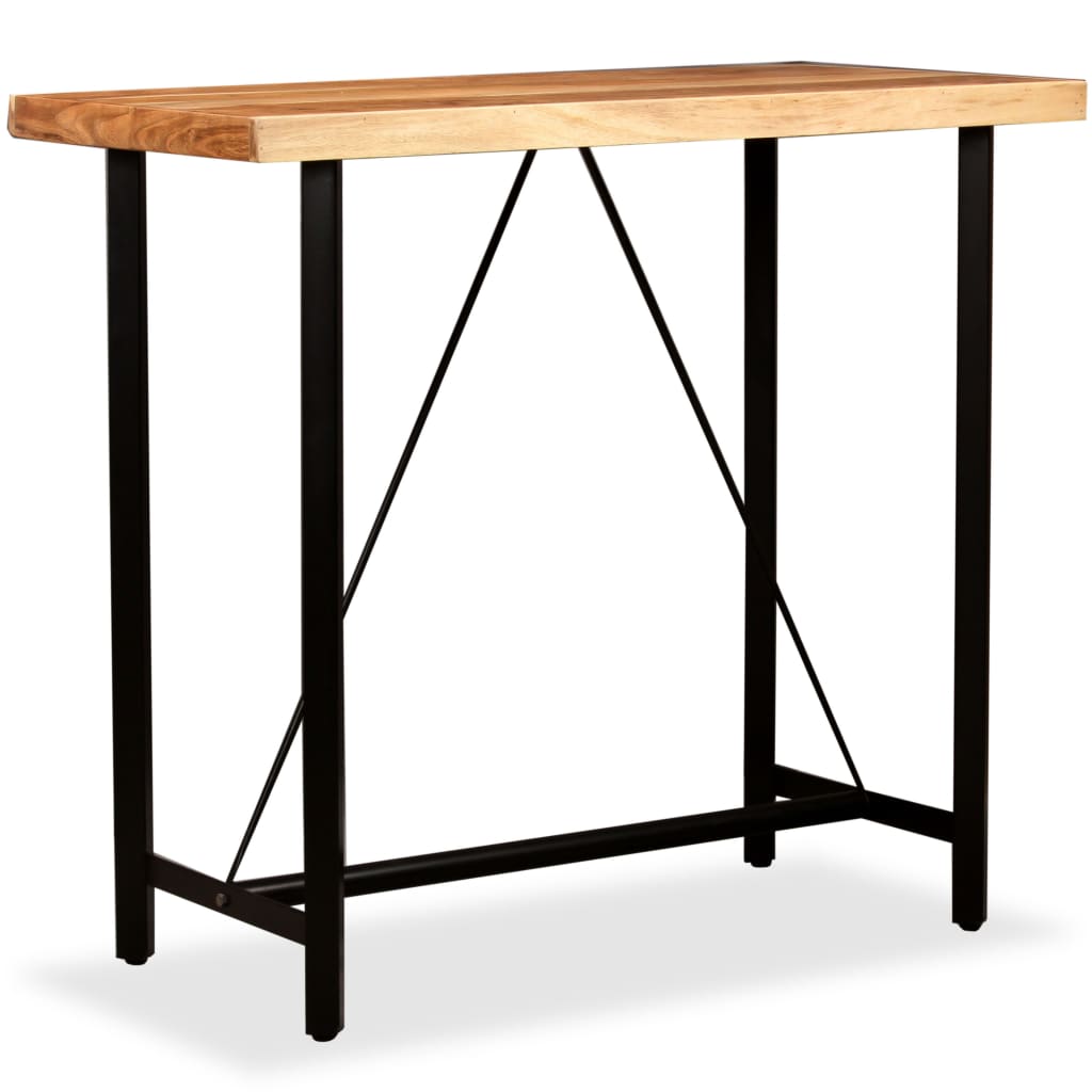 Table de bar Bois massif d'acacia 120x60x107 cm