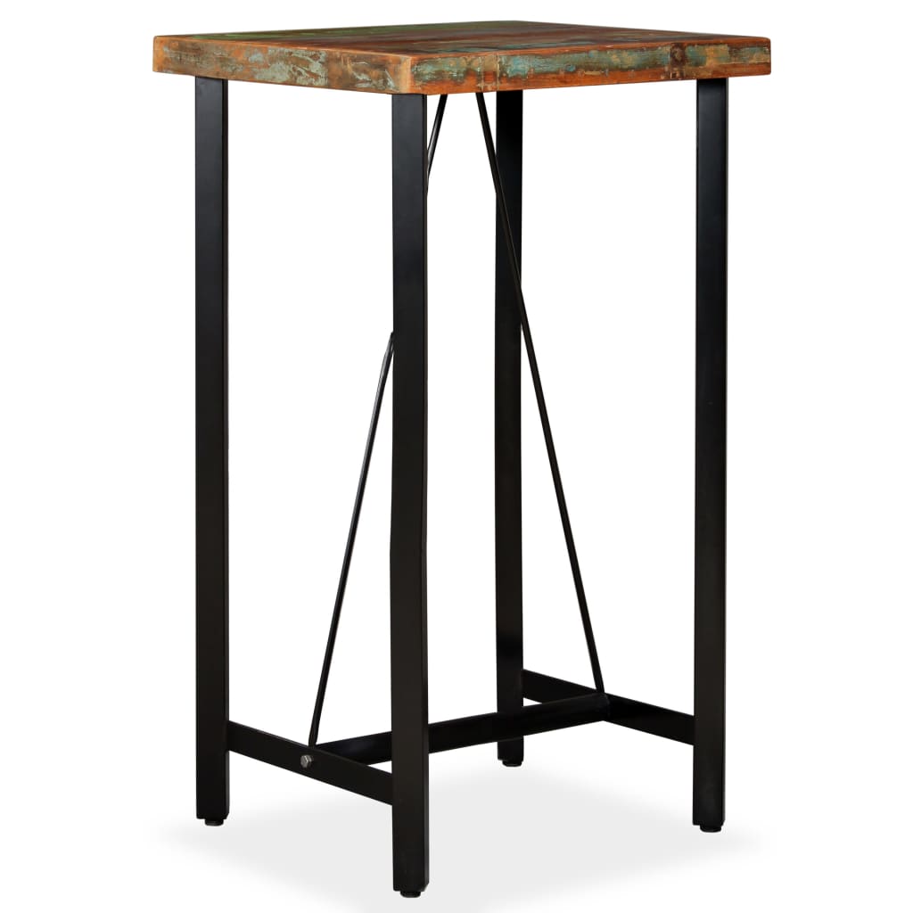 Table de bar Bois de récupération massif 60x60x107 cm - XIOS