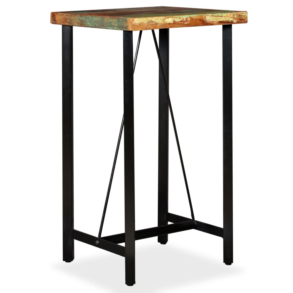 Table de bar Bois de récupération massif 60x60x107 cm - XIOS