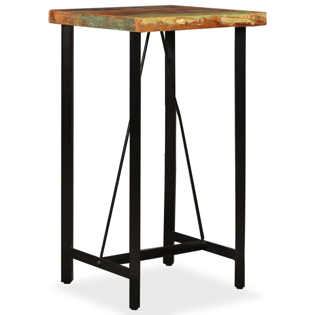 Table de bar Bois de récupération massif 60x60x107 cm - XIOS