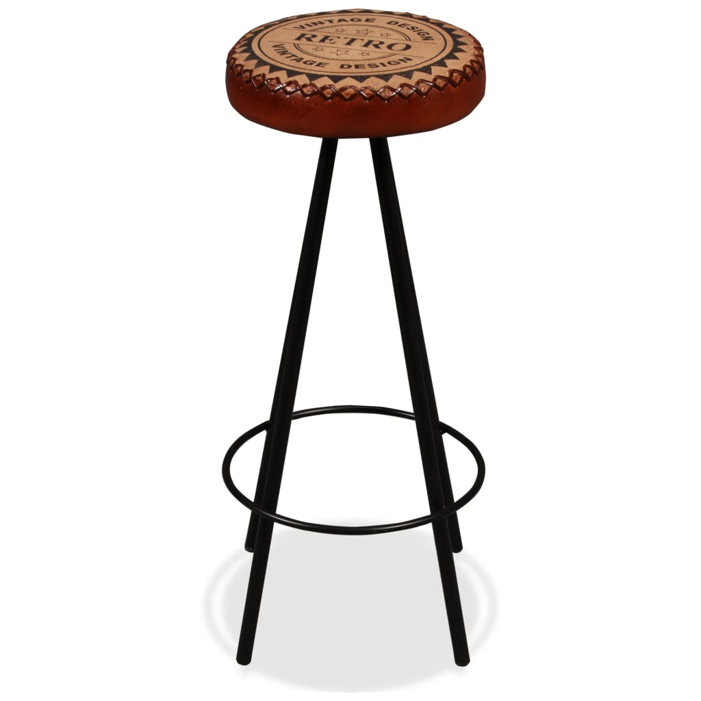 Tabourets de bar lot de 2 cuir véritable - XIOS