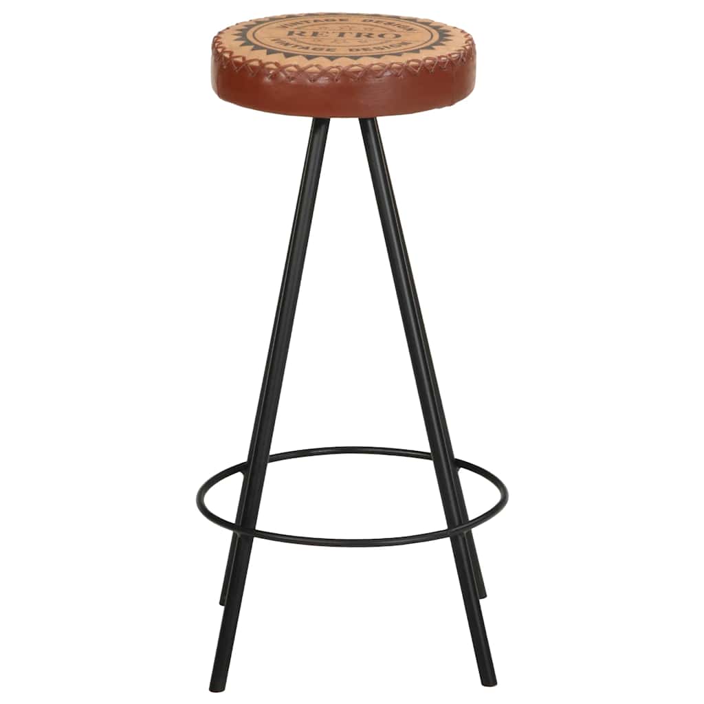 Tabourets de bar lot de 4 cuir véritable - XIOS