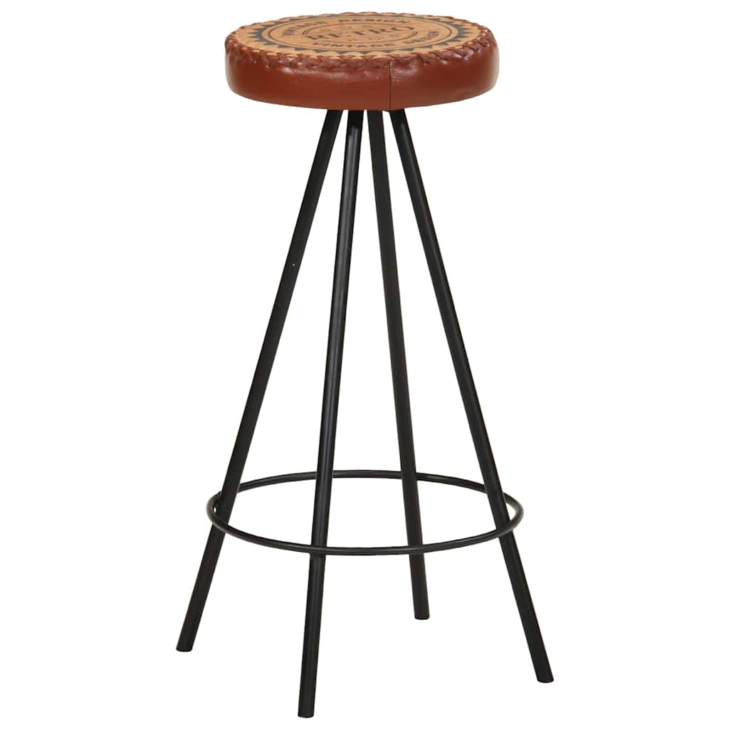 Tabourets de bar lot de 4 cuir véritable - XIOS