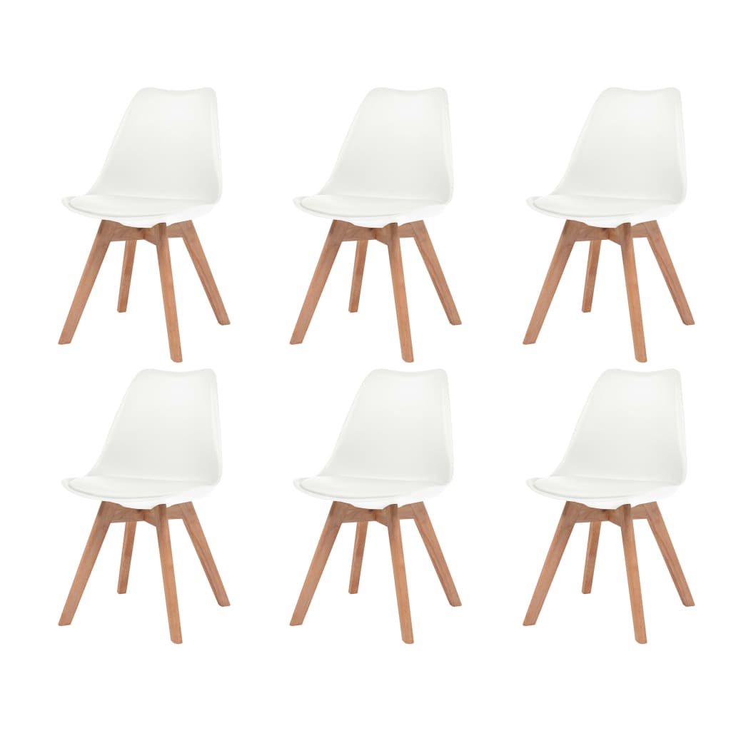 Chaises à manger lot de 6 Blanc Plastique - XIOS
