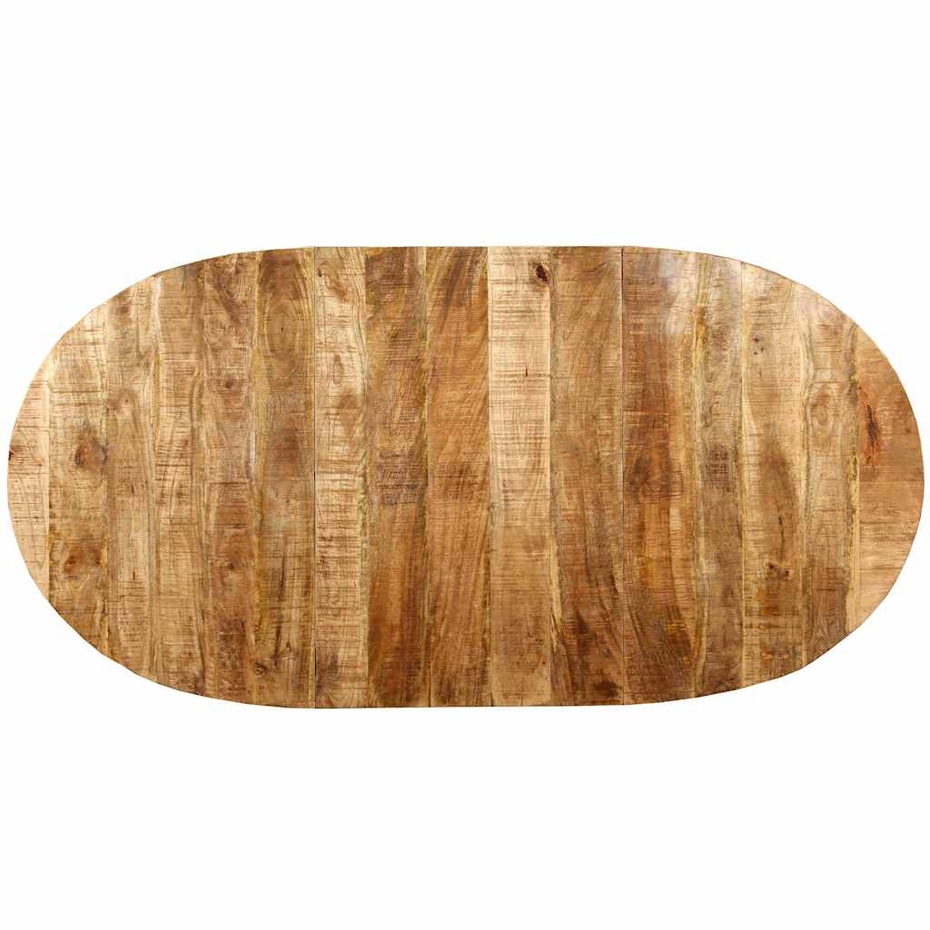 Table à manger Bois de manguier massif et acier 180 cm