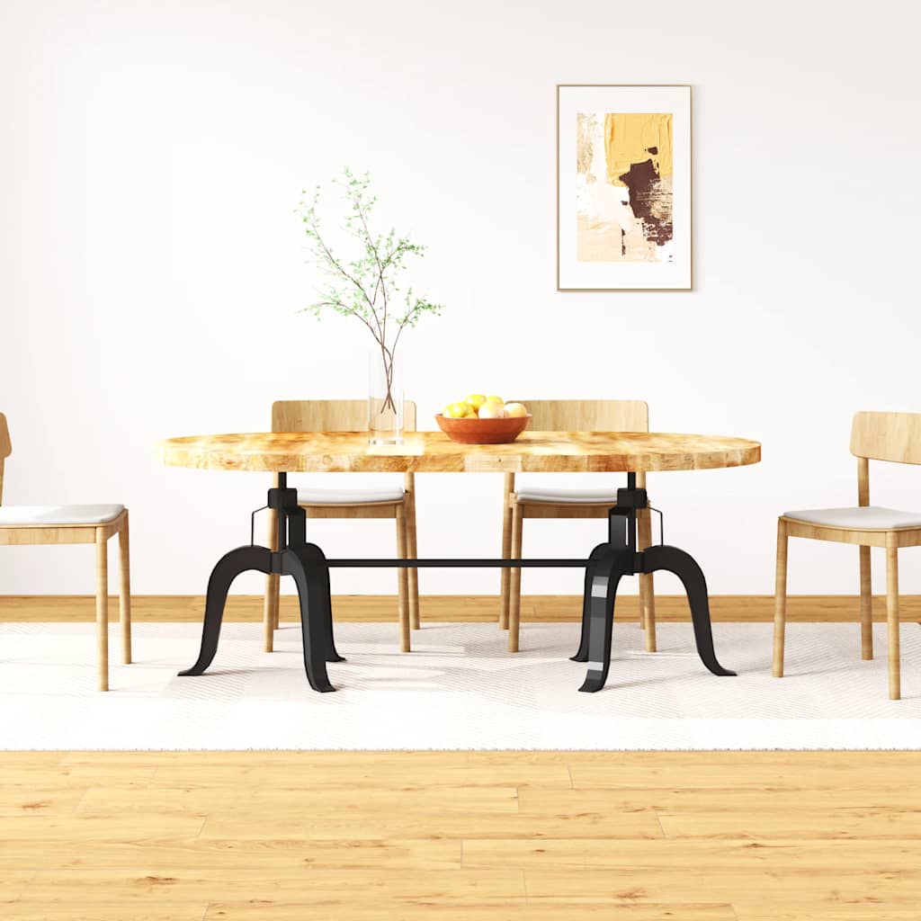 Table à manger Bois de manguier massif et acier 180 cm