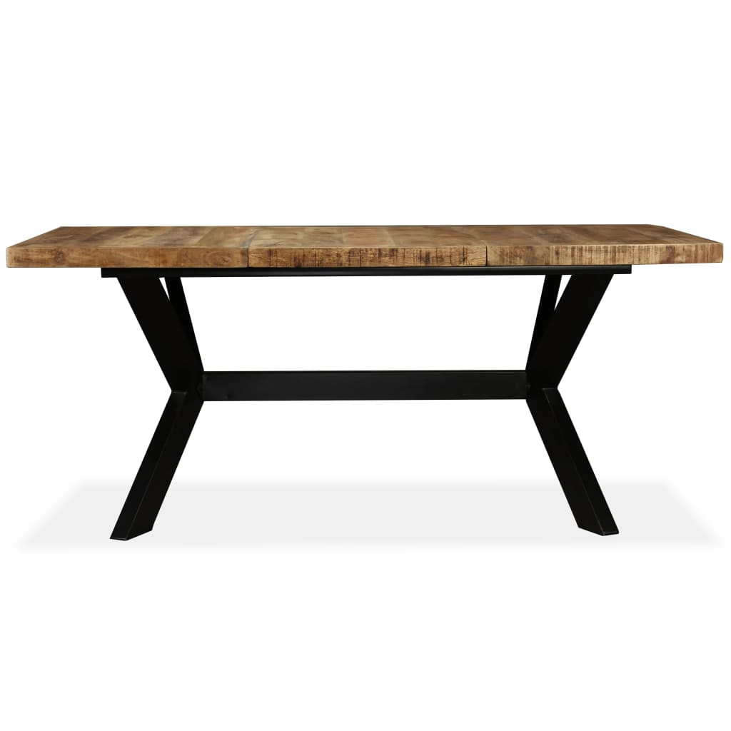 Table à manger Bois de manguier massif et croix en acier 180 cm - XIOS