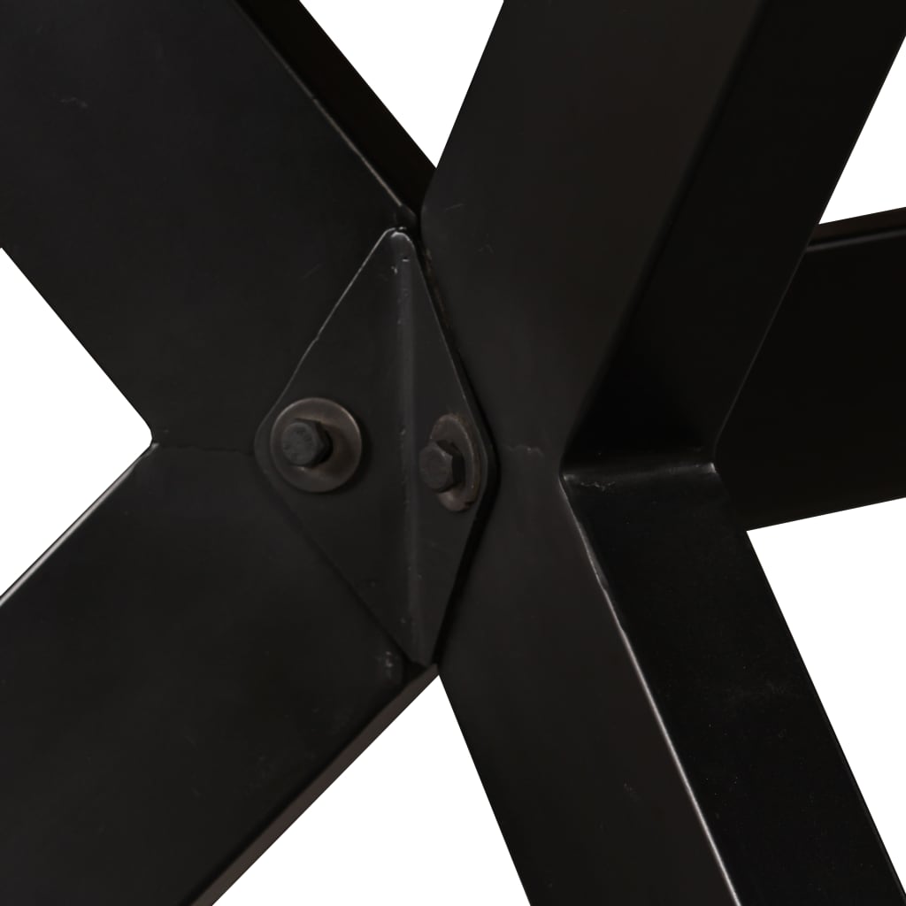 Table à manger Bois de manguier massif et croix en acier 180 cm - XIOS