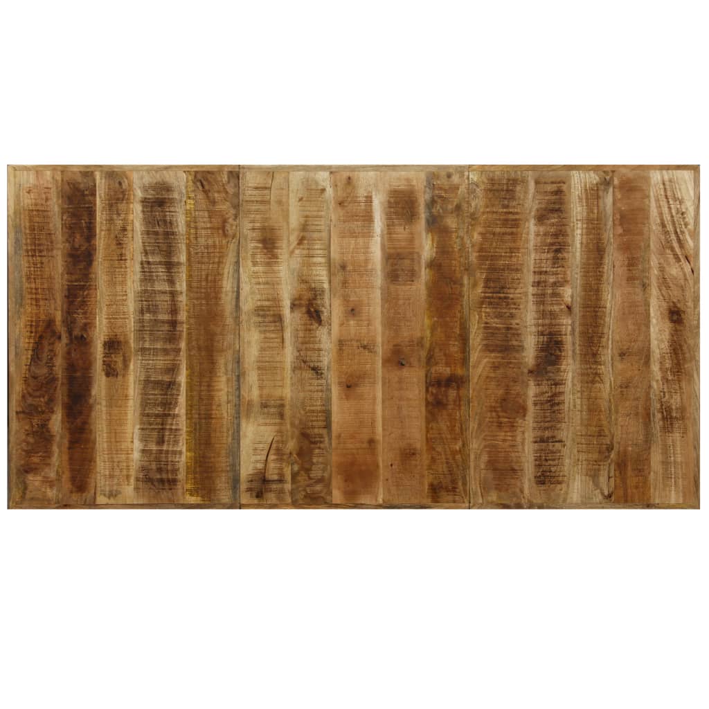 Table à manger Bois de manguier massif et croix en acier 180 cm - XIOS