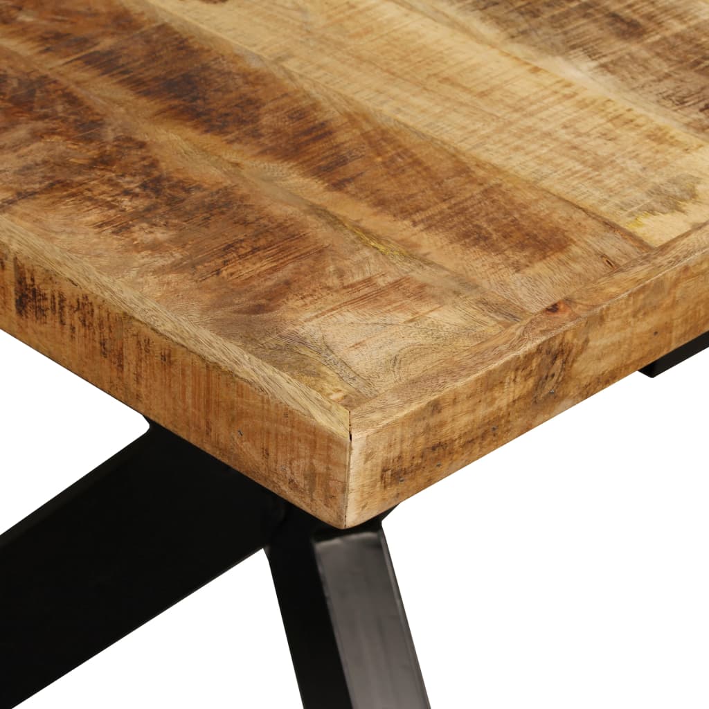 Table à manger Bois de manguier massif et croix en acier 180 cm - XIOS