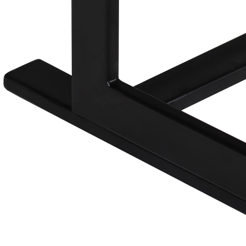 Banc à 2 places Bois de manguier massif et acier - XIOS