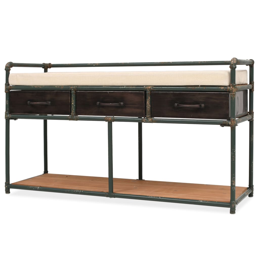 Banc de rangement avec coussin 107,5 x 34,5 x 59 cm - XIOS