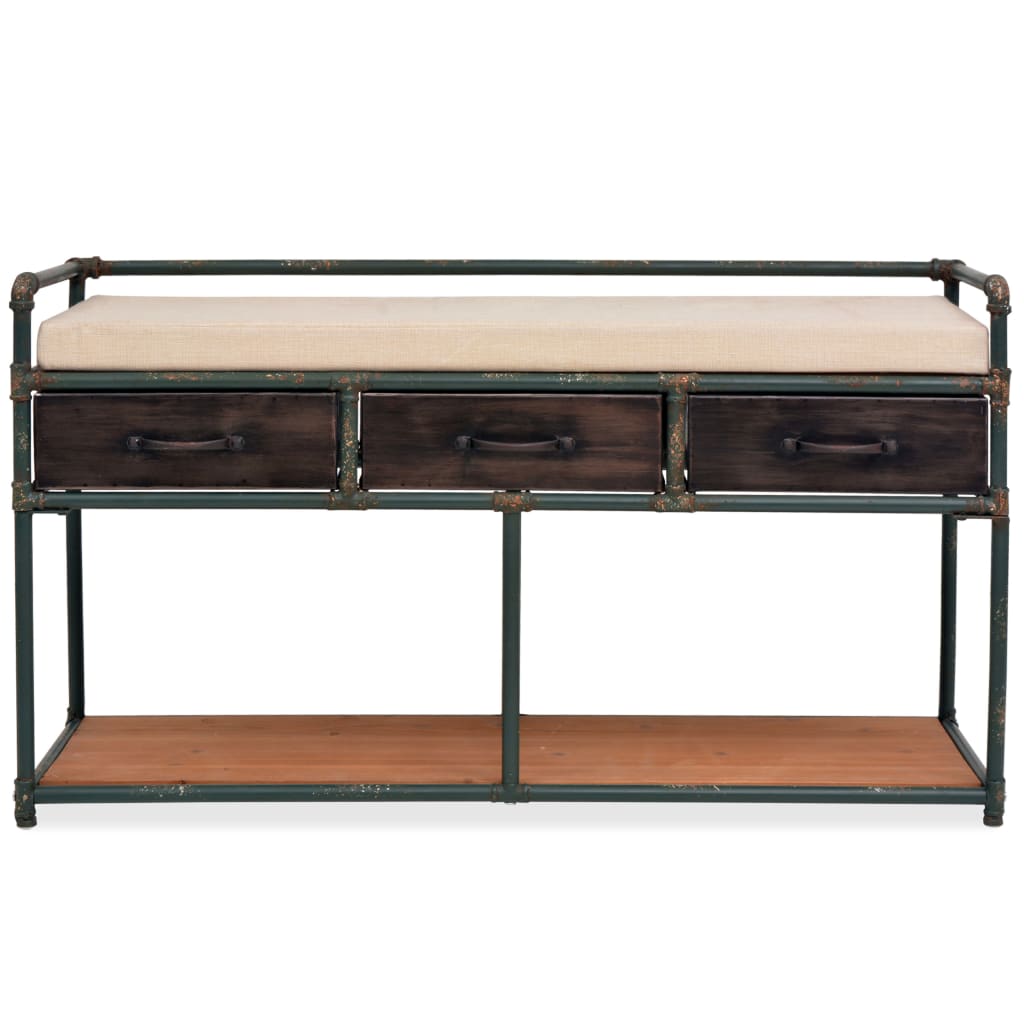 Banc de rangement avec coussin 107,5 x 34,5 x 59 cm - XIOS