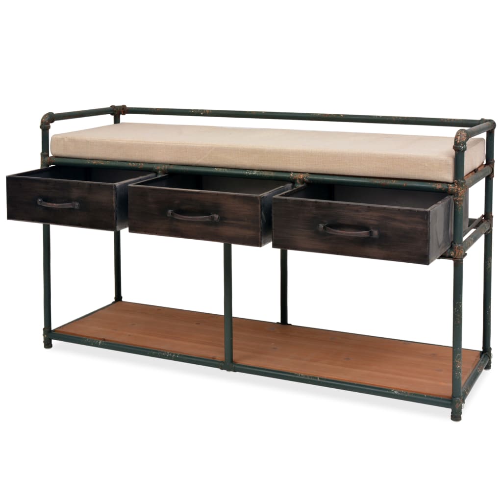 Banc de rangement avec coussin 107,5 x 34,5 x 59 cm - XIOS