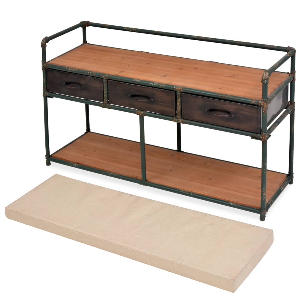 Banc de rangement avec coussin 107,5 x 34,5 x 59 cm - XIOS