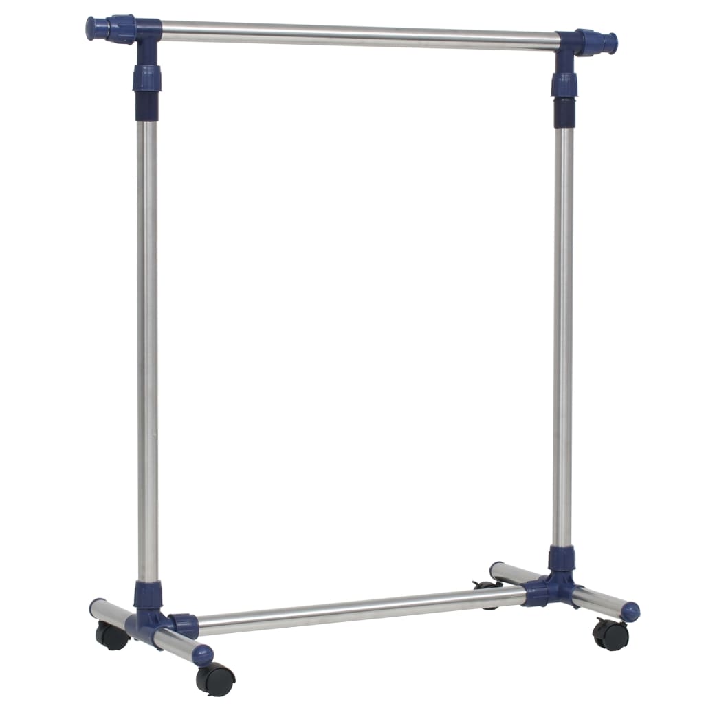 Porte-vêtements réglable Acier inoxydable 165x44x150 cm Argenté XIOS