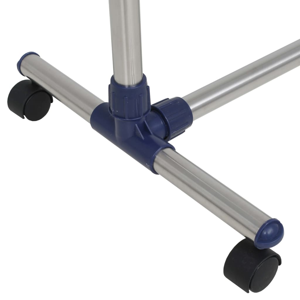 Porte-vêtements réglable Acier inoxydable 165x44x150 cm Argenté XIOS