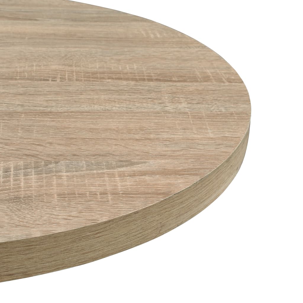 Table de bistro MDF et acier Rond 60 x 75 cm Couleur de chêne - XIOS