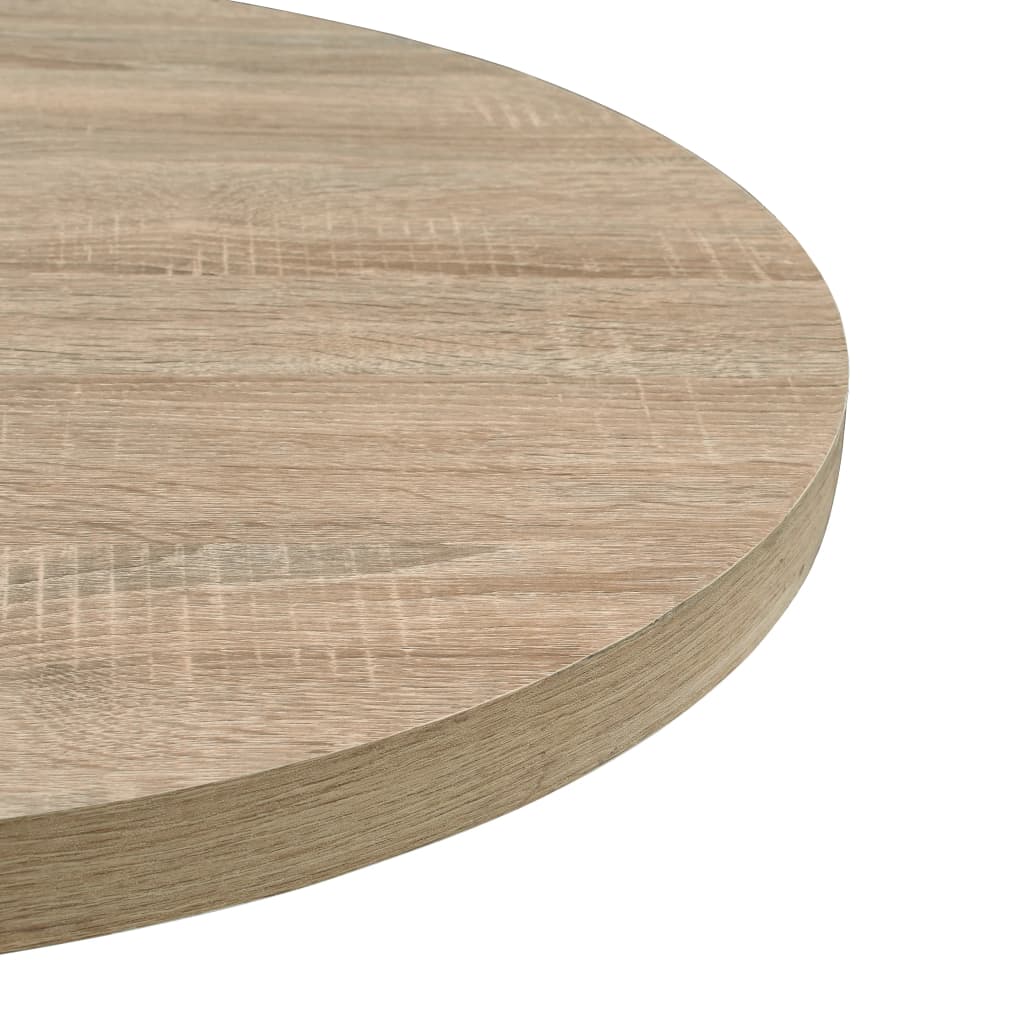 Table de bistro MDF et acier Rond 80 x 75 cm Couleur de chêne - XIOS