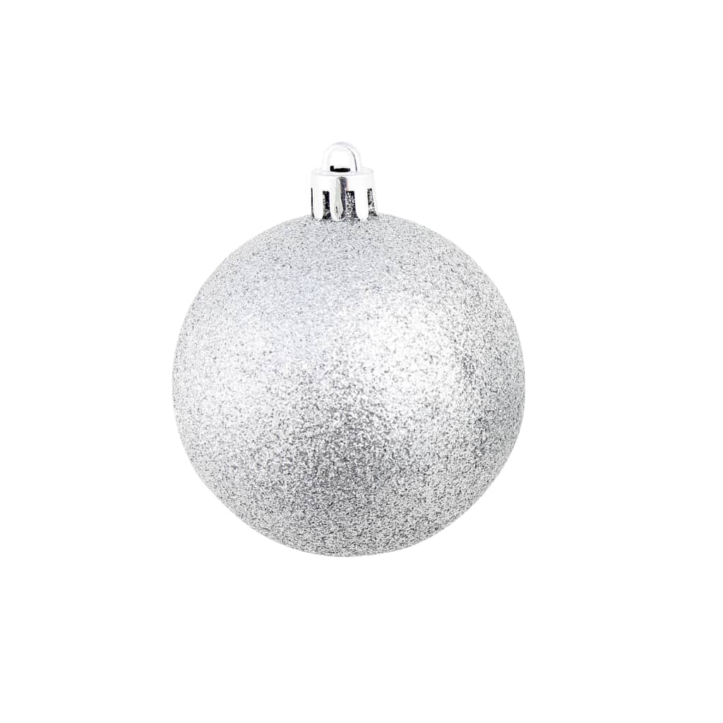 Ensemble de boules de Noël 100 pcs 3/4/6 cm Argenté - XIOS